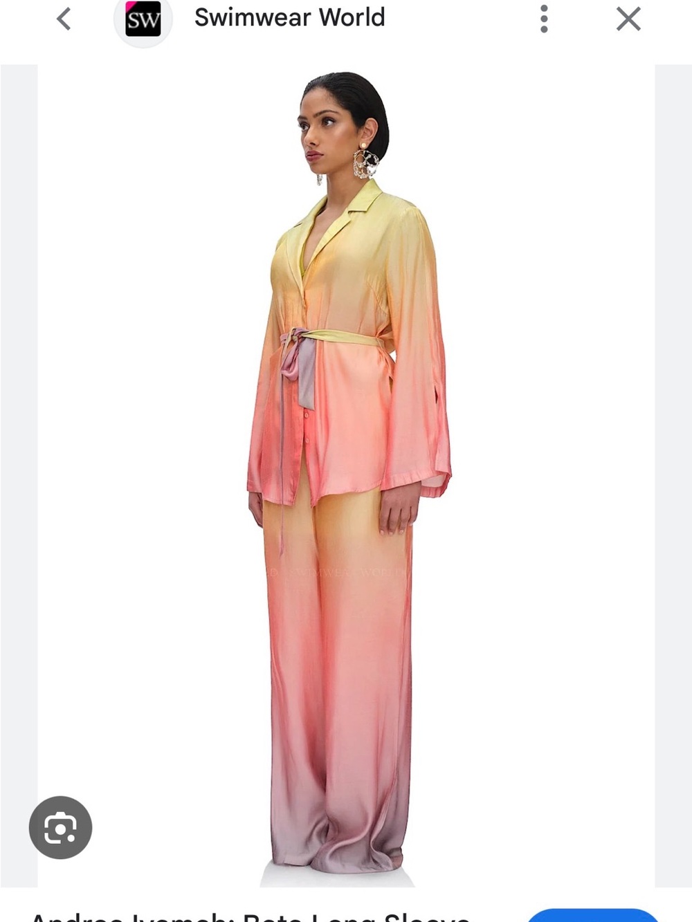 Andrea Iyamah Tie-Dye Ombre Two-Piece Set - Yellow to Pink